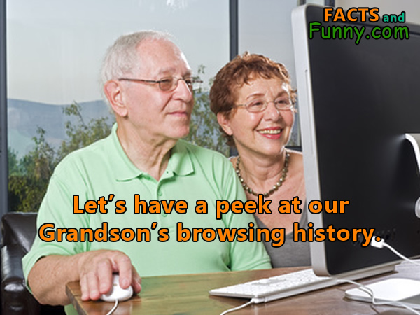 Photo about browsing history and grandma