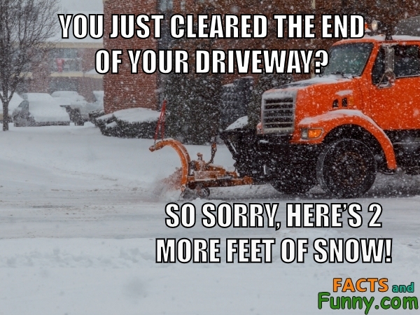 Photo about snow and plow