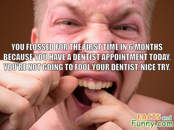 Photo about dentist and floss