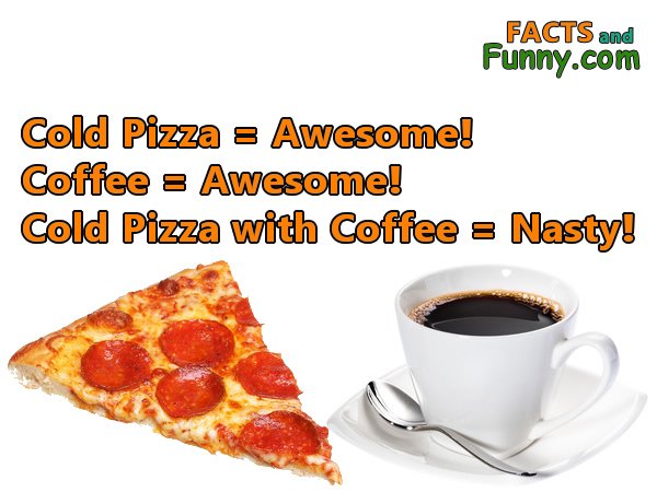 Photo about pizza and coffee